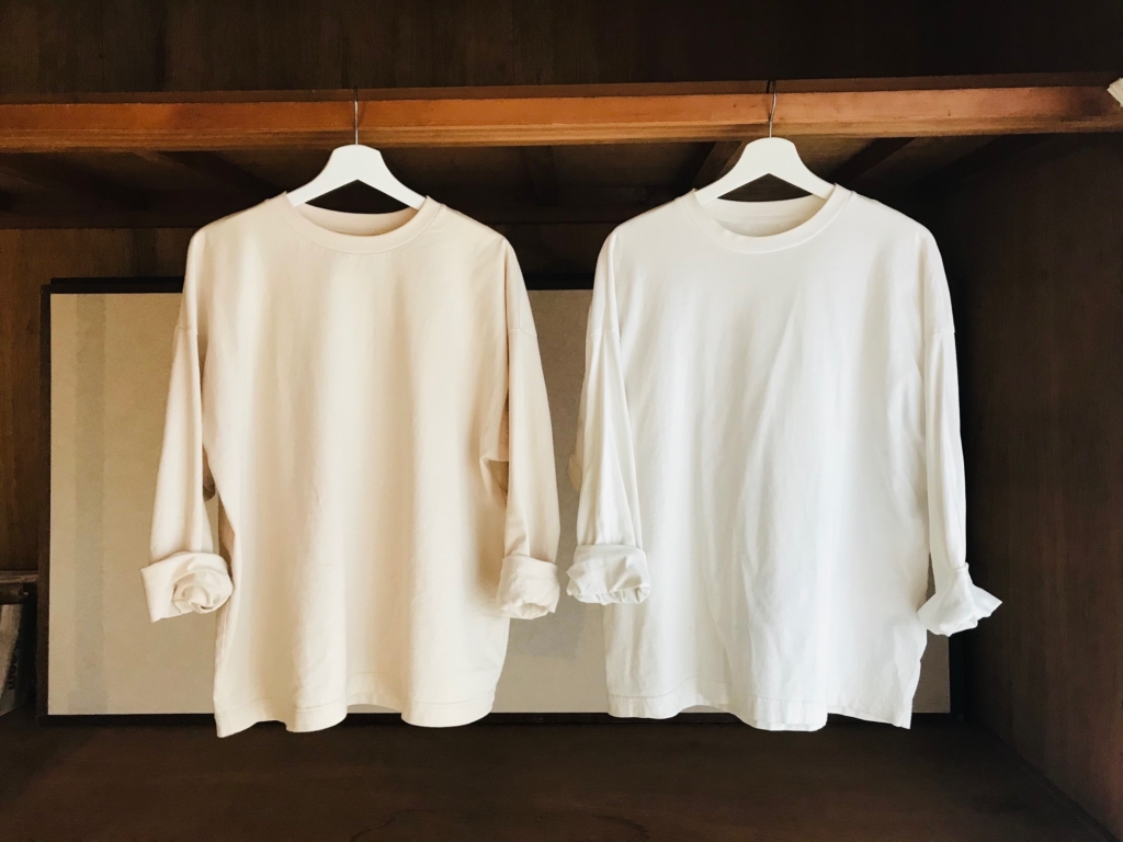 ムジラボの 超長綿天竺編みクルーネック長袖tシャツ が秀逸 夫婦やカップルでロングシーズン使える新たな主戦力に エリーさんの夫